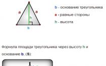 Формулы, как посчитать площадь треугольника