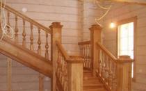 DIY wooden staircase to the second floor
